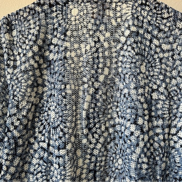 Ruby Rd Blue and White Piral Patterned Open Cardigan | size L - Picture 6 of 7